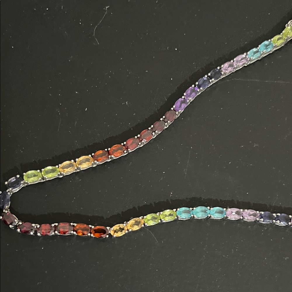 Multicolor Gemstone Necklace - Picture 2 of 4